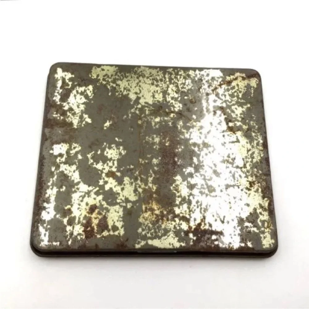 Vintage Antique Kool‎ Black Tobacciana Cigarette Case Tin Square - Distressed